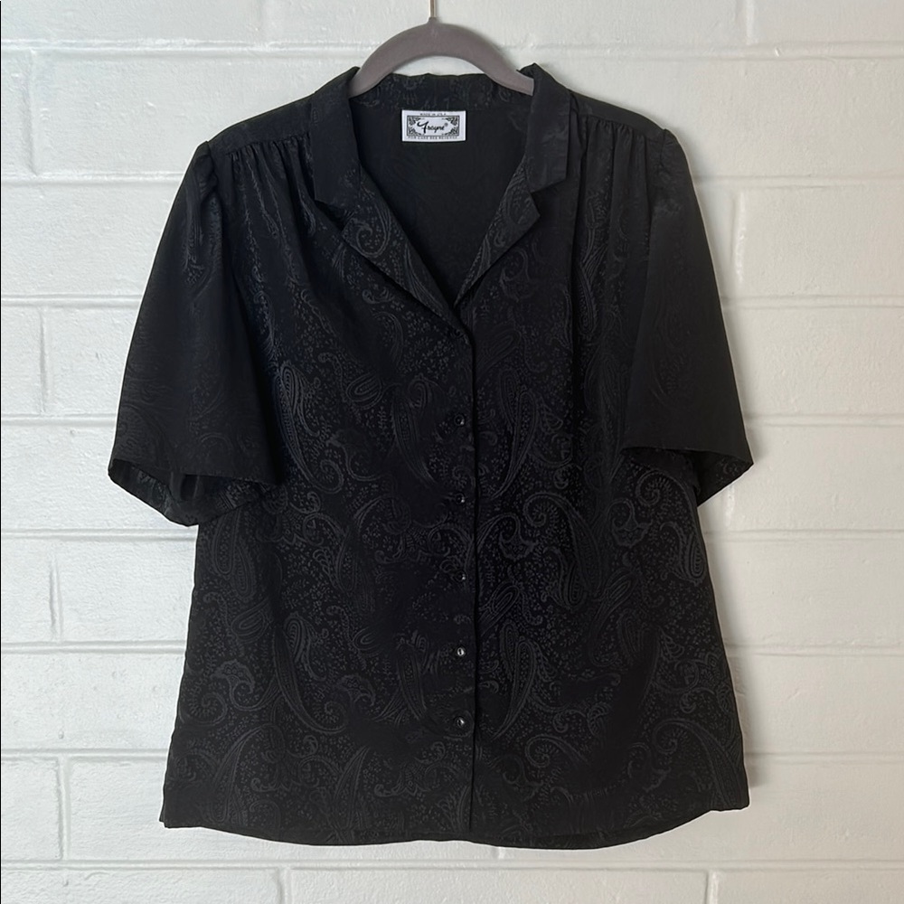 Vintage Frayne Black Paisley Shirt